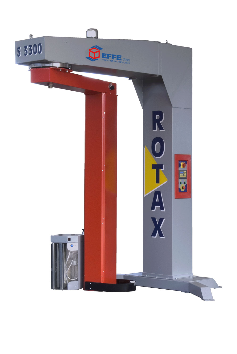 wrapping machine with rotating arm